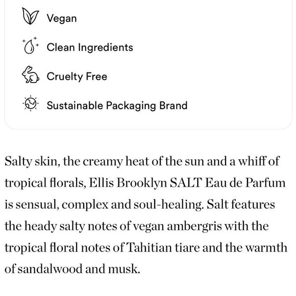 $10❤️‍🔥 LAST 1! Ellis Brooklyn SALT Eau de Parfum Travel Rollerball 🪷 NEW IN BOX - Picture 3 of 5